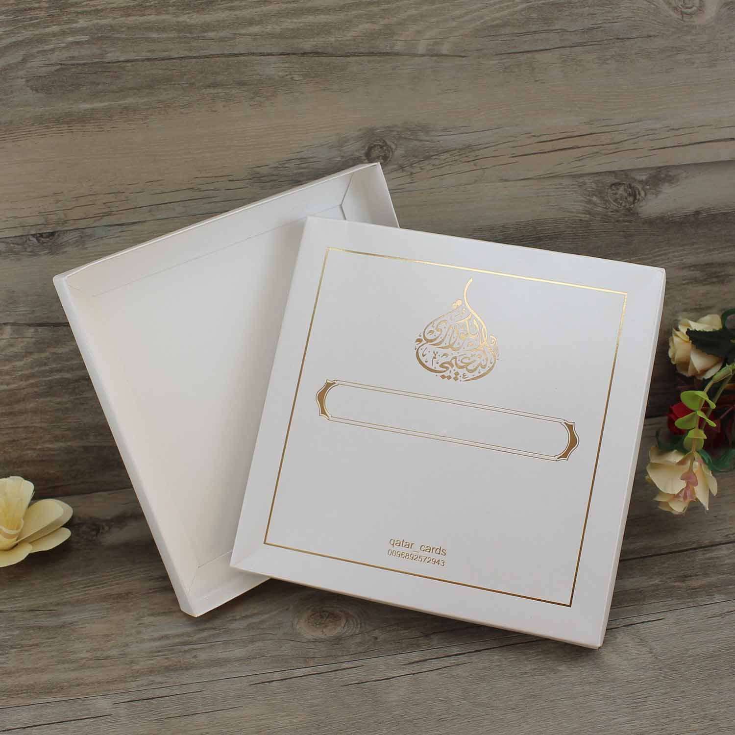 Flocked Rose Invitation Card Foiling Wedding Invitation with Paper Box Personalized Custom